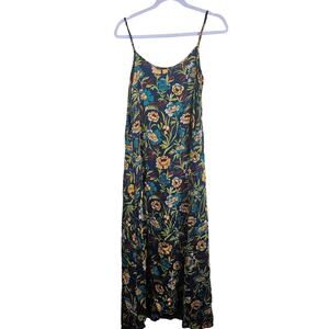 Tysa Floral Print Long Maxi Dress With Spaghetti Strap Sleeves Size 0